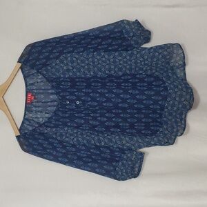 ELLE Sheer Floral Top Size XL